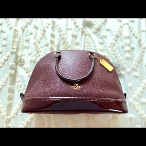 Coach purse in ox blood